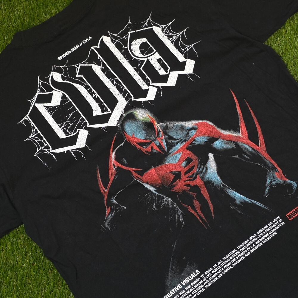 Marvel Spider-Man 2099 Graphic T-Shirt Men's Sz XL Black Tee New